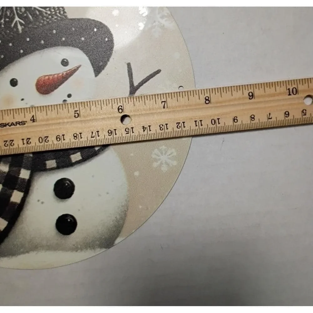 Festive Metal Snowman Holiday Home/ Wreath Accessory.  New